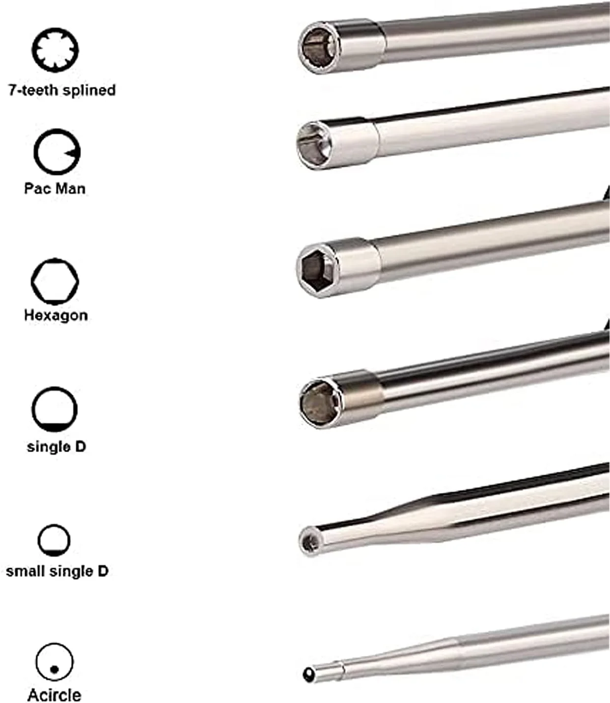 Biuhpa Set 12 Vergaser Tuning Werkzeugen/Tuning Schraubendreher für 2-Takt-Motor Keilverzahnung/Pac Man/D/Doppel-D-Spitze für Poulan Hus-qvarna STHIL ECHO Kettensägen Freischneider - Image 3