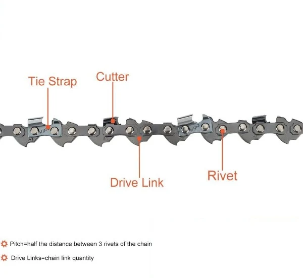 14 Inch Chain 3/8 LP .050 52 DL For S52 Husqvarna 120i 436Li 536LiXP Ryobi RY3714 Echo CS310 CS300 CS306 Chainsaw # 91VXL052G - Image 5