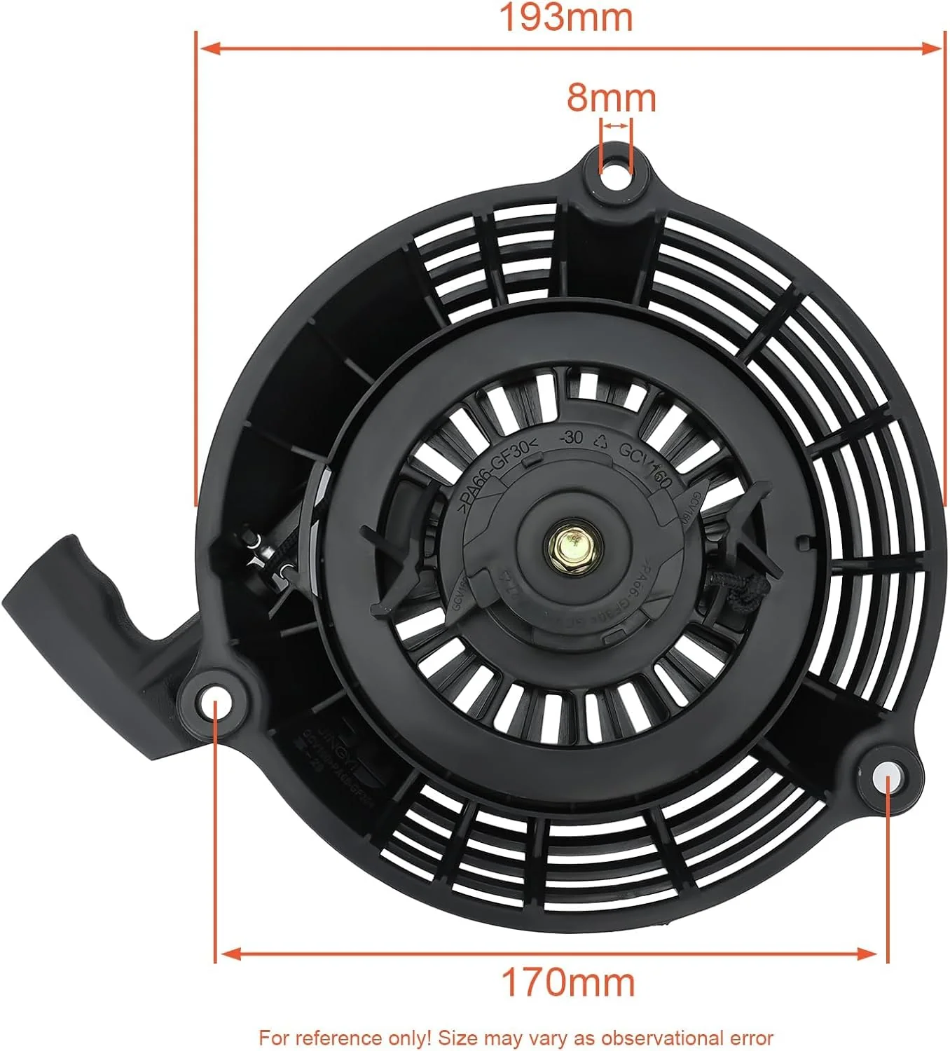 Hipa GCV160 Recoil Starter Assembly fit Honda GC135 GC160 GCV135 GC160A GC160LA GC160LE GCV135A GCV160A GCV160LA Engine Generator # 28400-Z0L-V20ZA - Image 7