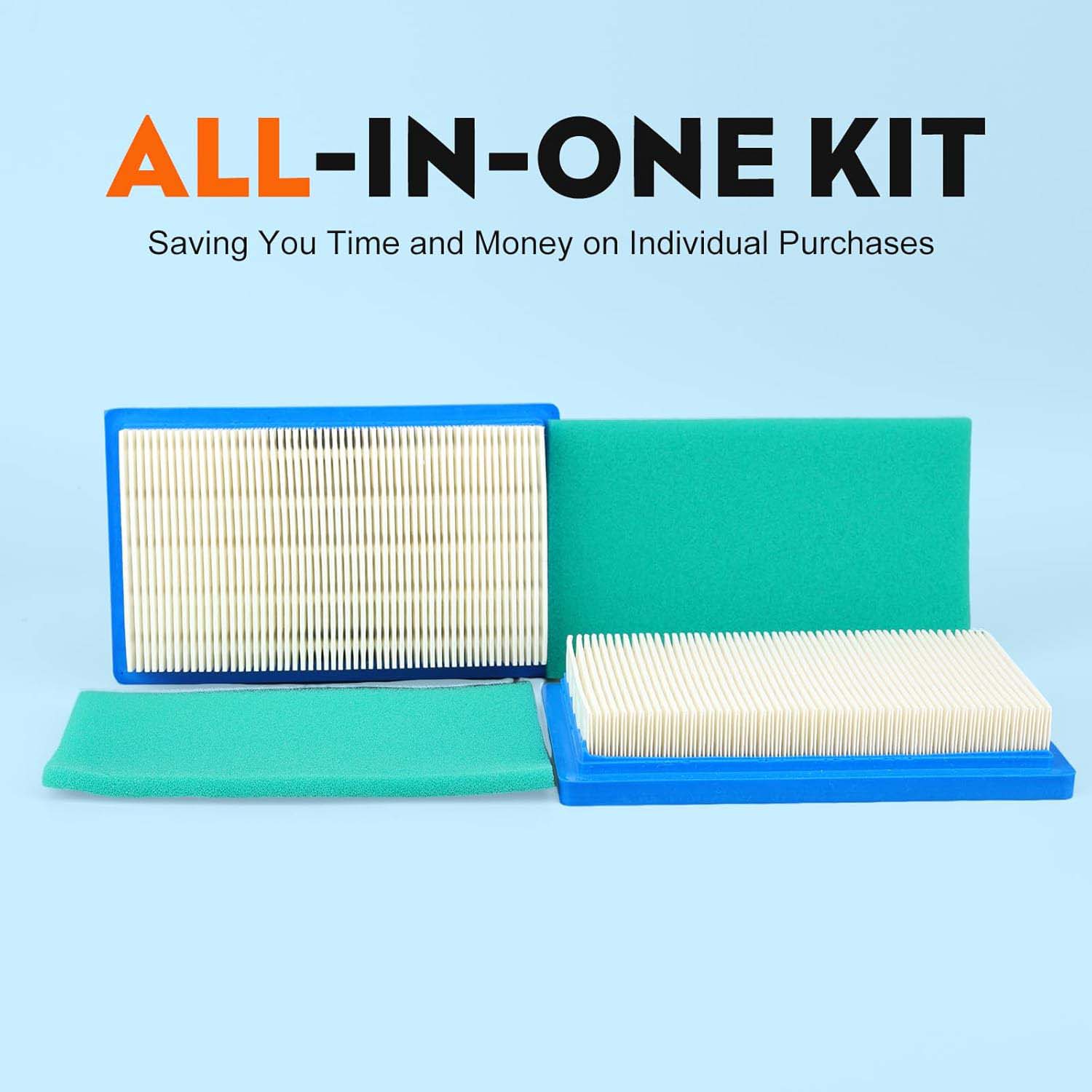 Hipa (Pack of 2) 17218-ZG9-M00 Air Filter + Pre Filter for HONDA GXV140 HR215 HRB215 HRC215 HRM195 HRM215 Lawn Mower - Image 4