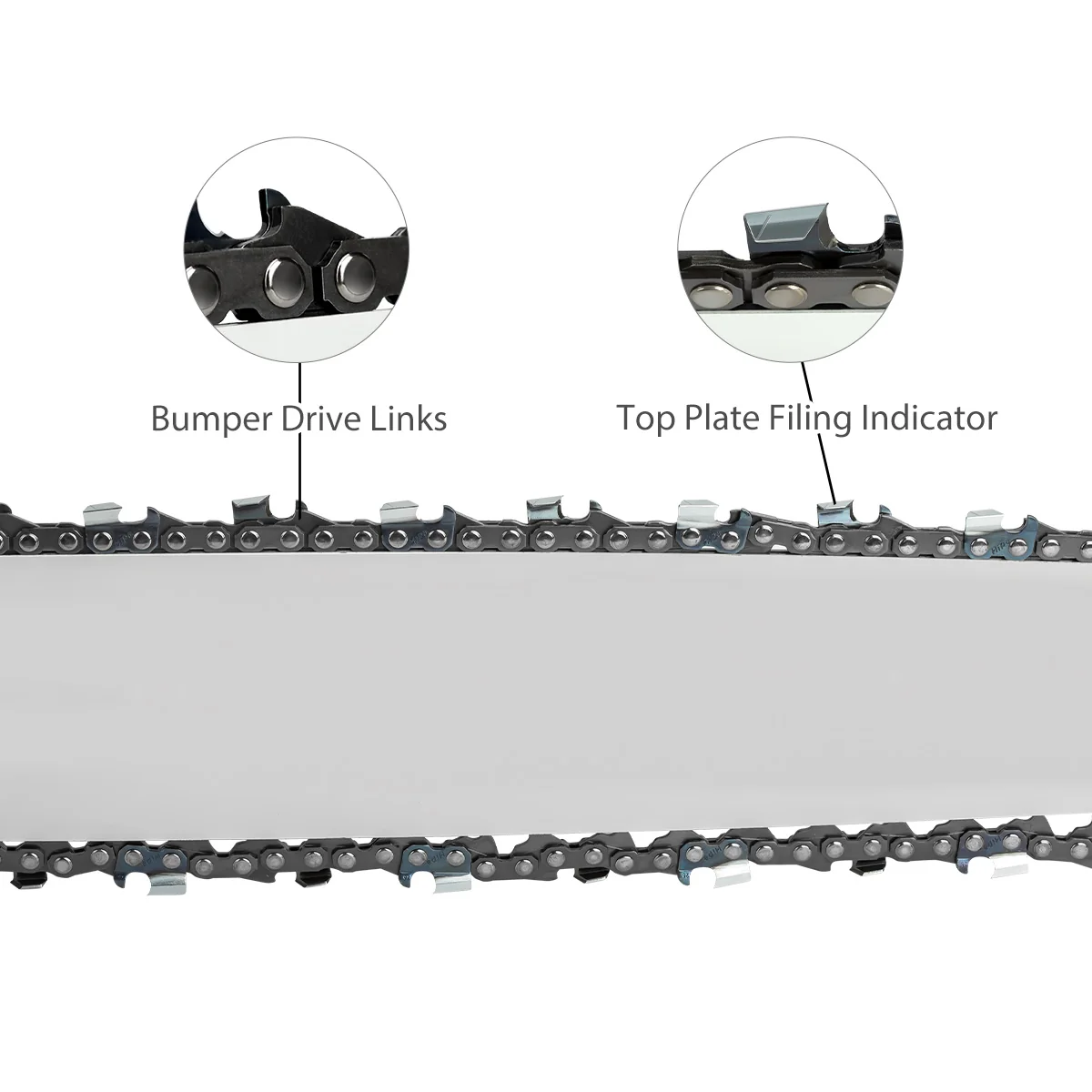 Hipa 14 Inch Low Kickback Chain 3/8 LP .043 52 DL for S52 Worx WG384 Husqvarna H38-52 120i 136Li 436Li EGO CS1401 CS1400 RYOBI RY40502 Chainsaw - Image 7